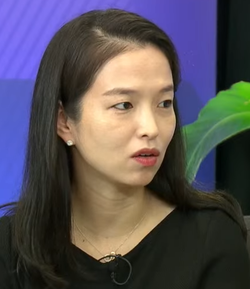 ▲ Sub-SOVAC에 패널로 참여한 진윤정 이사. 온라인 화면 갈무리