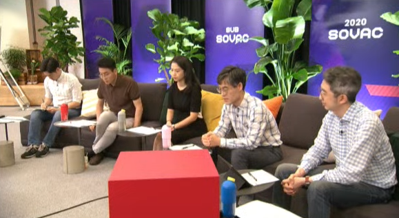 ▲ Sub-SOVAC이 코로나 이후의 임팩트의 변화를 주제로 열렸다. 오른쪽이 진행자 허재형 대표. 온라인 화면 갈무리