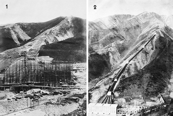 ▲ 유역변경식 부전강 제1호 수력발전소. 이 1호발전소 설비는 독일제였기 때문에 소련군이 뜯어갔다. ⓒ 한국수력원자력