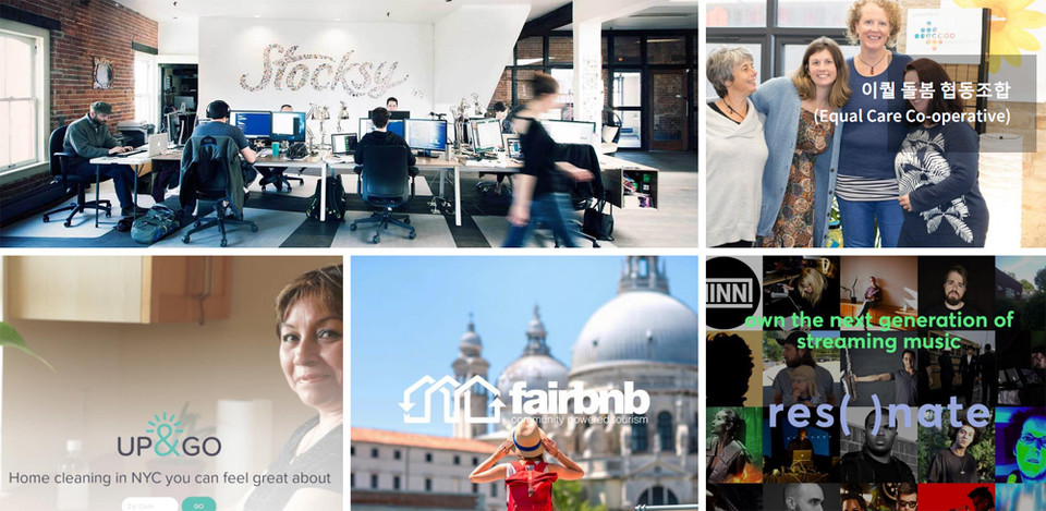 ▲ 플랫폼협동조합 유형 사례.