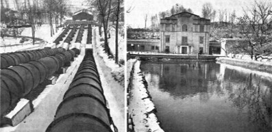 ▲ 대동강물을 양수기로 태성호에 퍼올리는 기양(강서)지구관개관리소 (노동신문 1989년 3월 6일)