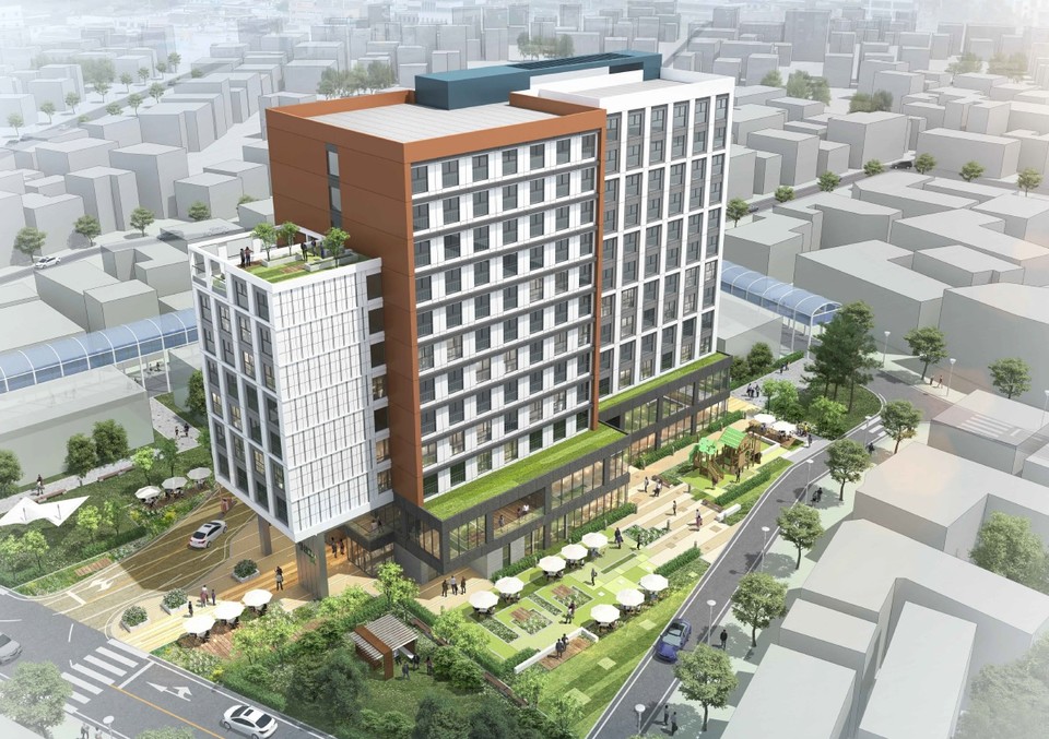 ▲ 가리봉시장 내 들어서는 복합건물. ⓒ서울시