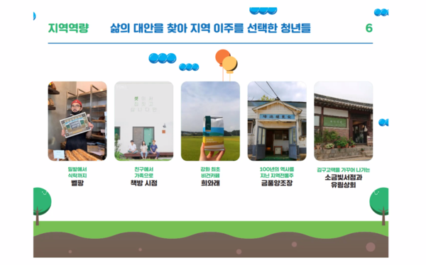 ▲ 강화에서 활동하고 있는 청년들. 온라인 화면 갈무리.