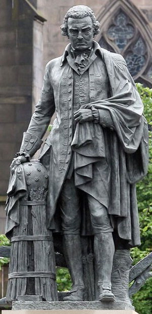 ▲ 애덤 스미스의 동상.