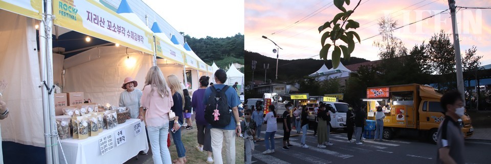 ▲ 지역민이 부스와 푸드트럭으로 상품을 판매하고 있다. ⓒ라이프인