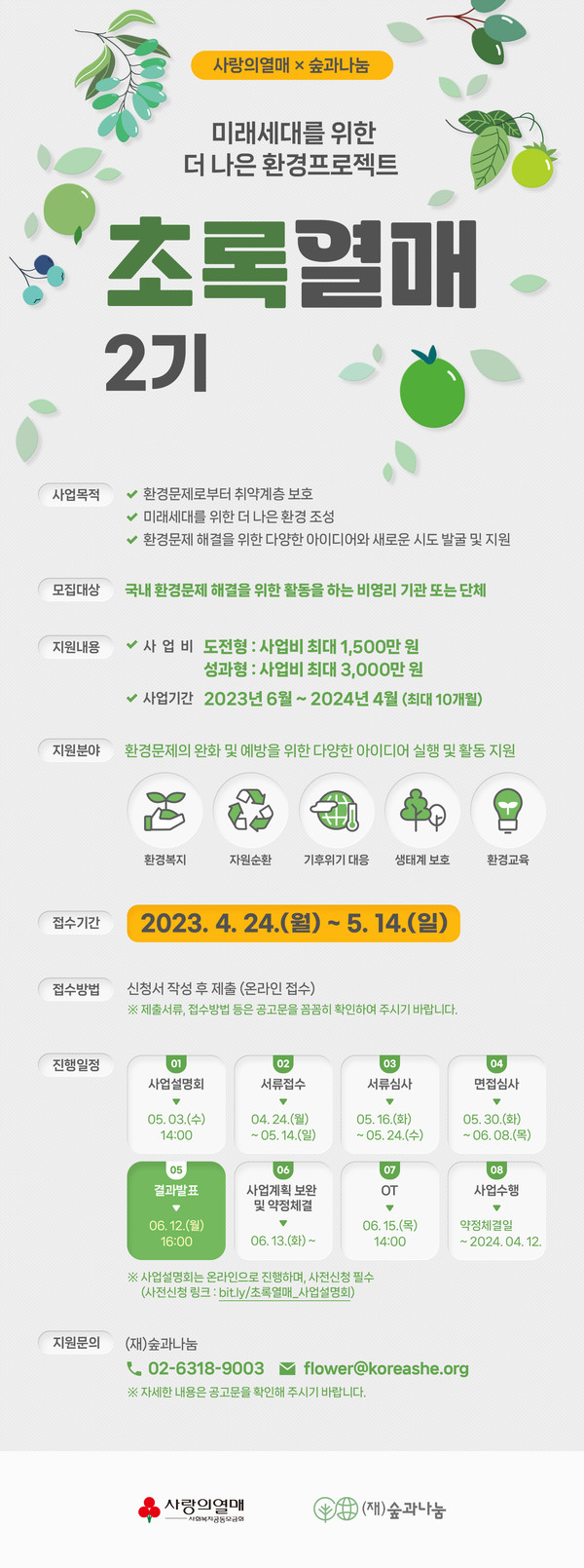 ▲ 초록열매 2기 웹자보.