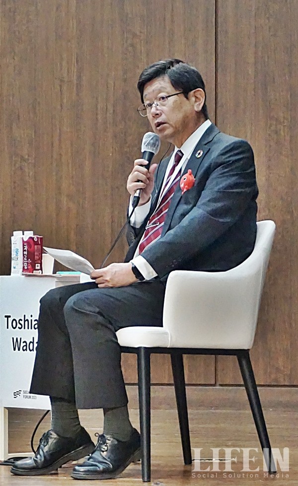 ▲ 도시아키 와다 이사장.