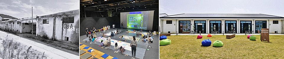 ▲ (왼쪽부터) 동부창고 과거 내부 전경 / 동부창고 현재 내부 전경(38동) / 동부창고 현재 외부 전경(8동) ⓒ동부창고