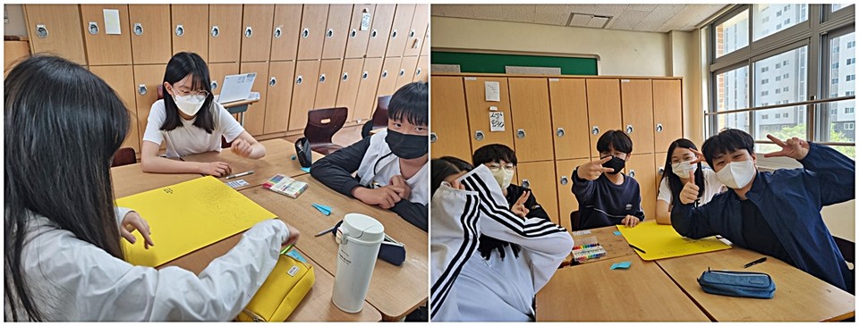 ▲ 광주시내의 학교에서 교육.