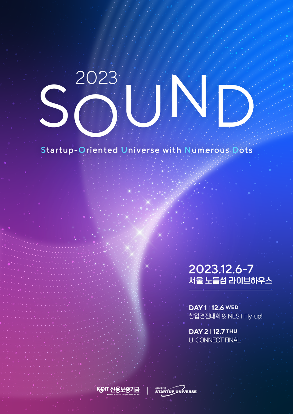 ▲ SOUND(Startup-Oriented Universe with Numerous Dots) 행사 포스터.