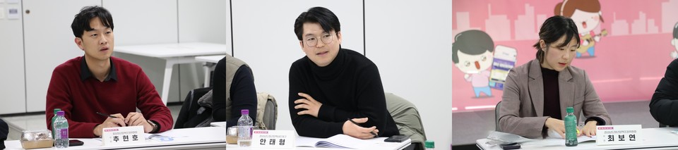 ▲ 추현호 중앙 청년정책조정위원, 경남청년정책네트워크 실무운영팀의 안태형 씨, 최보연 경남 청년정책조정위원. ⓒ경남도청