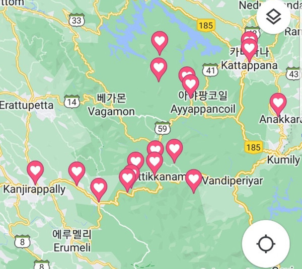 ▲ 조사를 위해 방문한 지역.