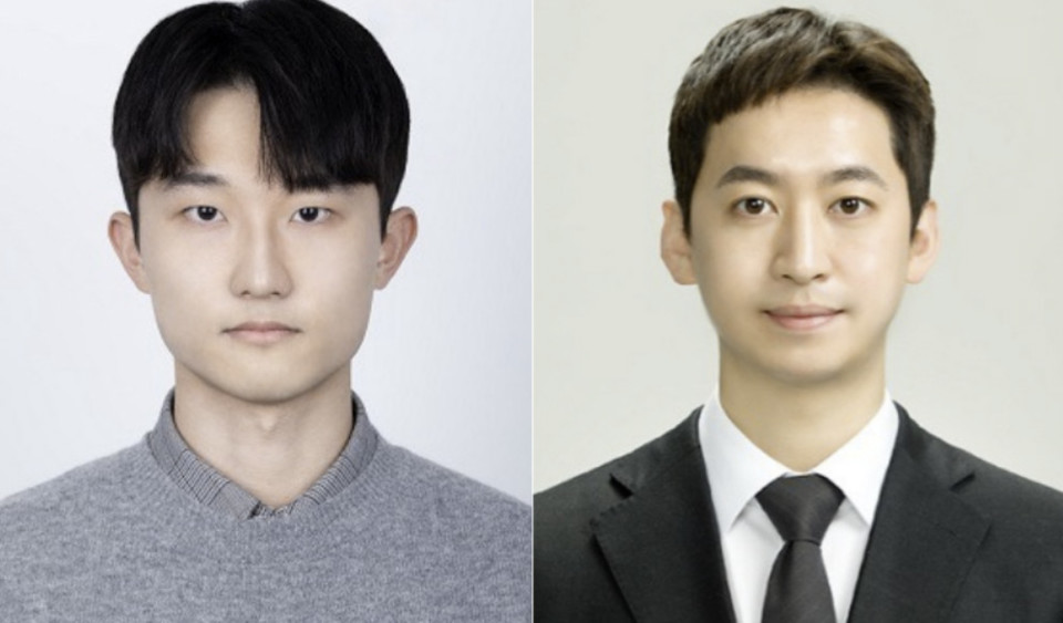 ▲ 임지환 석사과정생(제1저자), 강준원 교수(오른쪽).