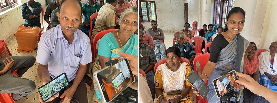 ▲ 칸남파디 숲속마을 주민들이 가장 아끼는 것들: 커피나무와 열매, 수공예 빗자루 등.