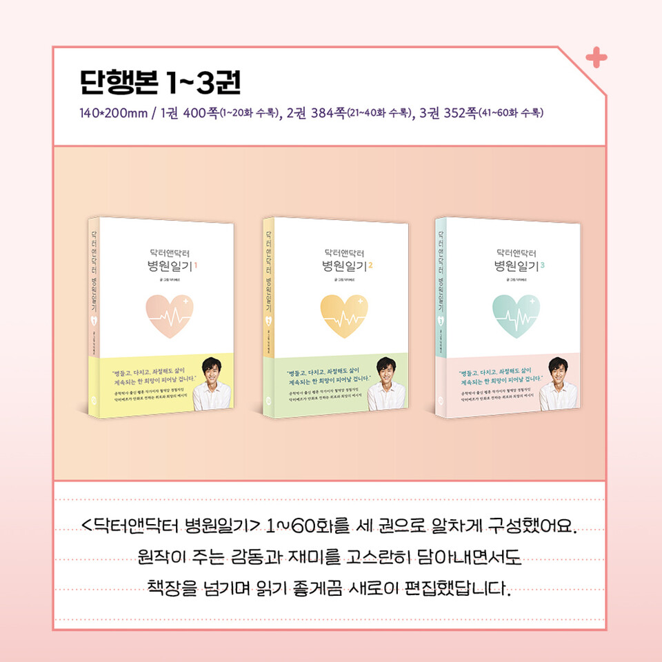 ▲ 닥터앤닥터 병원일기 단행본 1~3권. 