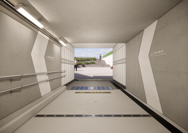 ▲ 쉽터에 단차를 없애고 장애물을 제거하여 안전한 쉼터를 제공했다. ⓒ서울시